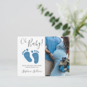 Carte postale Invitation Baby shower Parties scint (Debout devant)