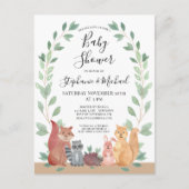 Carte postale Invitation Baby shower pour les coup (Devant)