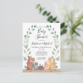 Carte postale Invitation Baby shower pour les coup (Debout devant)