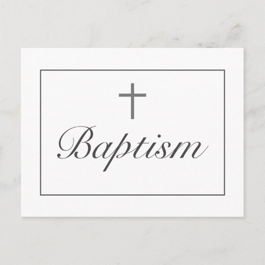 Carte postale Invitation Baptiste moderne (Devant)