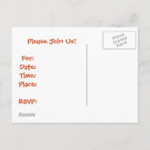 Carte Postale Invitation Barbecue - Rejoignez-Nous ! (Dos)