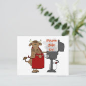 Carte Postale Invitation Barbecue - Rejoignez-Nous ! (Debout devant)