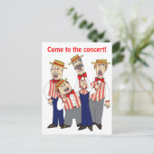 Carte Postale Invitation Barbershop (Debout devant)