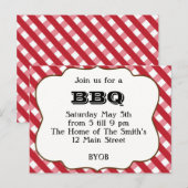 Carte Postale Invitation BBQ (Devant / Derrière)