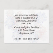 Carte postale Invitation BBQ Vacances (Dos)