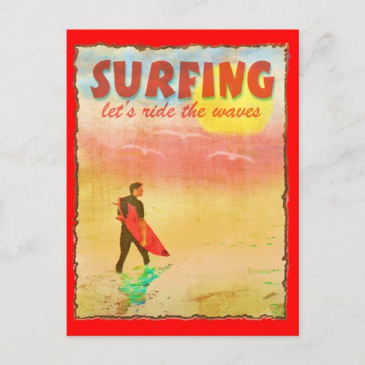 Carte Postale Invitation Beach Party (Surf) (Devant)