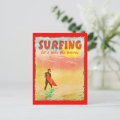 Carte Postale Invitation Beach Party (Surf) (Debout devant)