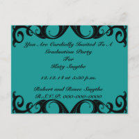 Invitation Boucles Noires Vintage