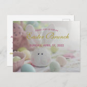 Carte postale Invitation Brunch de Pâques (Devant / Derrière)