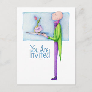 Carte postale Invitation Butler