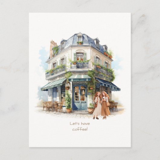 Carte postale Invitation Café (Devant)