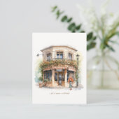 Carte postale Invitation Café (Debout devant)