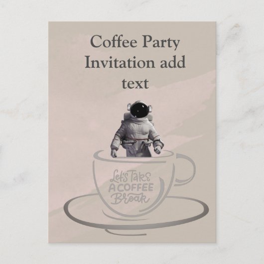 Carte postale Invitation Café Party (Devant)