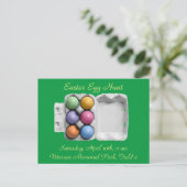 Carte postale Invitation chasse aux oeufs de Pâque (Debout devant)