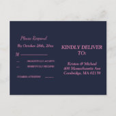 Carte postale Invitation Cherry Blossom RSVP (Dos)
