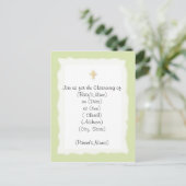 Carte Postale Invitation Christening (Debout devant)
