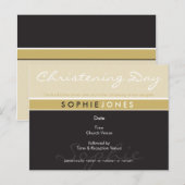 Carte Postale INVITATION CHRISTENING :: simplement super 3 (Devant / Derrière)