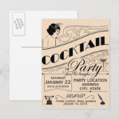 Carte Postale Invitation Cocktail (Devant / Derrière)
