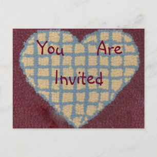 Carte Postale Invitation Coeur de tapis