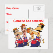 Carte Postale Invitation Concert (Devant / Derrière)