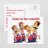 Carte Postale Invitation Concert Personnaliser (Devant / Derrière)