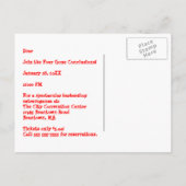 Carte Postale Invitation Concert Personnaliser (Dos)