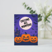 Carte postale Invitation Costume Enfants Halloween (Debout devant)