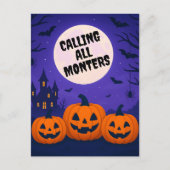Carte postale Invitation Costume Enfants Halloween (Devant)