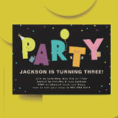 Carte postale Invitation couleur noire