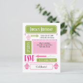 Carte Postale Invitation Cupcake (Debout devant)
