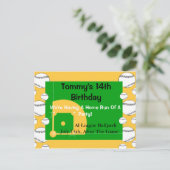 Carte Postale Invitation d'anniversaire de baseball (Debout devant)