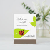 Carte Postale Invitation d'anniversaire de Lady Bug (Debout devant)