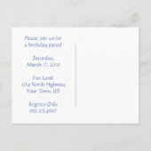 Carte Postale Invitation d'anniversaire de Owl Twin Boys (Dos)