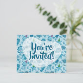 Carte postale Invitation d'anniversaire de Sea Lif (Debout devant)