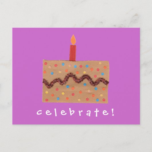 Carte Postale Invitation d'anniversaire Karate Kat Graphics (Devant)