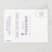 Carte Postale Invitation d'anniversaire Licorne Rose (Dos)