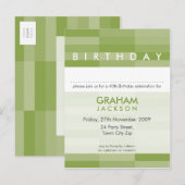 Carte Postale Invitation d'anniversaire :: panneau rectangulaire (Devant / Derrière)