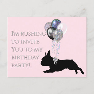 Carte Postale Invitation d'anniversaire pour les amoureux de la 