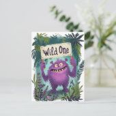 Carte Postale Invitation d'anniversaire sauvage (Debout devant)