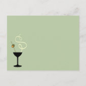 Carte Postale Invitation de Bikinis et Martinis Pool Party (Dos)