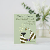 Carte Postale Invitation de Bikinis et Martinis Pool Party (Debout devant)