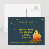 Carte Postale Invitation de camping (Devant / Derrière)