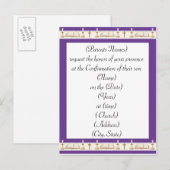 Carte Postale Invitation de confirmation (Devant / Derrière)