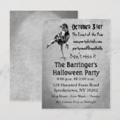 Carte Postale Invitation de Crow Halloween (Devant / Derrière)
