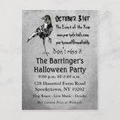 Carte Postale Invitation de Crow Halloween (Devant)