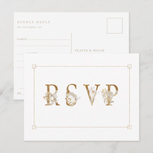 Carte Postale Invitation de demande de chanson de RSVP de mariag (Devant / Derrière)