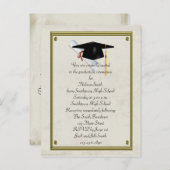 Carte postale Invitation de diplôme (Devant / Derrière)