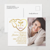 Carte postale Invitation de diplôme en soins infir (Devant / Derrière)