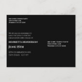 Carte Postale Invitation de diplôme - Modifier la couleur Arrièr (Dos)