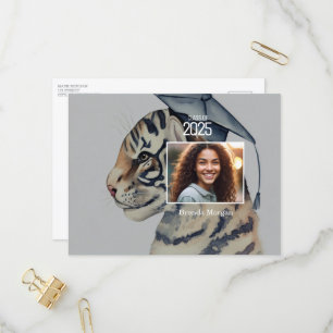 Carte postale Invitation de diplôme unique avec co